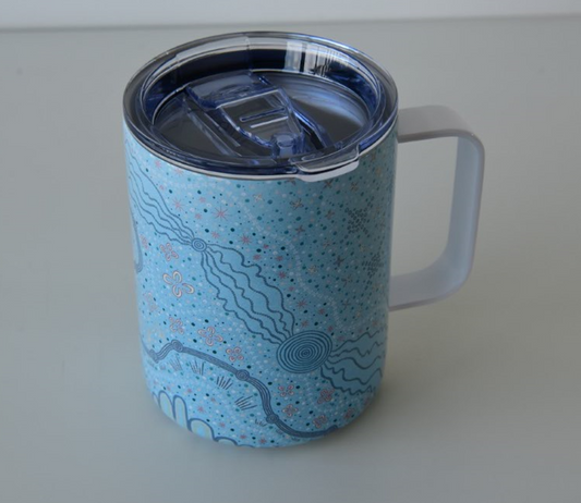 Travel Mug, Lived Spirit, Light Blue