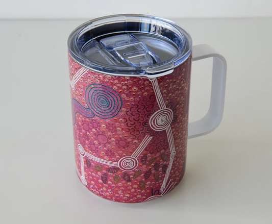 Travel Mug, Sacred Return, Dark Pink