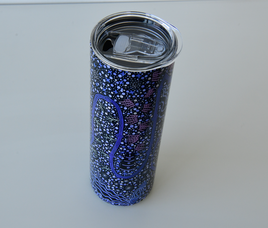 Water Bottle, Footprints to love, Purple