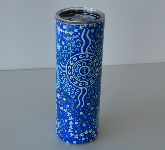 Water Bottle, Kangaroo Soul, Blue